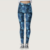 Leggings d'impression de fleurs tropicales Denim d (Devant)