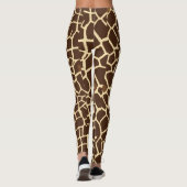 Leggings d'impression de girafe Brown (Dos)