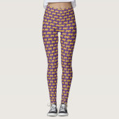 Leggings d'impression de tigre violet et or | Équi (Devant)