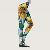 Leggings d'impression de tournesol (Droite)