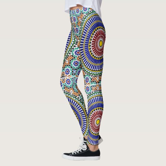 Leggings d'impression en mosaïque marocaine (Gauche)