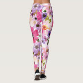 Leggings d'impression florale colorée pour femmes (Dos)