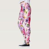 Leggings d'impression florale colorée pour femmes (Gauche)