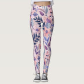 Leggings d'impression florale - La mode rencontre (Devant)