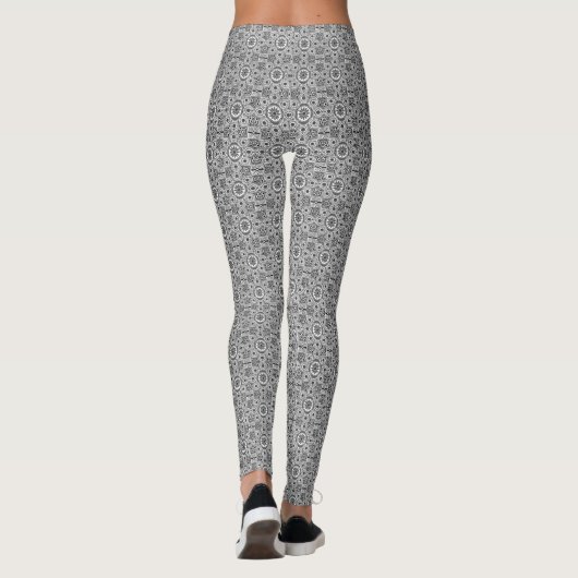 Leggings d'impression gris (Dos)