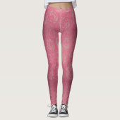 Leggings d'impression Rose rose chaud (Devant)