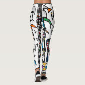 Leggings d'impression Senufo colorés (Dos)