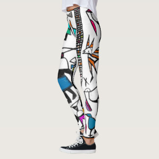 Leggings d'impression Senufo colorés