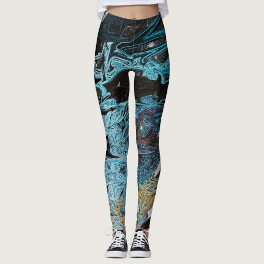 Leggings d'impression tout-en-un Abstratika (Devant)