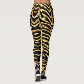 Leggings d'impression Zebra noir et or (Dos)