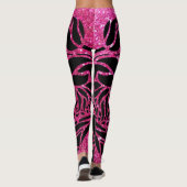 Leggings d'impression Zebra Rose Hot Funky (Dos)