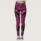 Leggings d'impression Zebra Rose Hot Funky (Devant)