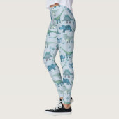 Leggings Dinosaur Motif bleu (Gauche)