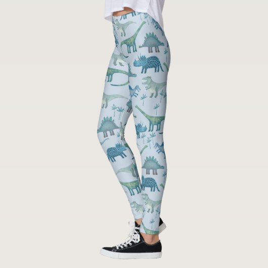 Leggings Dinosaur Motif bleu (Gauche)