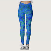 Leggings Dinosaure bleu caché (Devant)