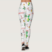 Leggings dinosaure de Noël et bonhomme de neige (Dos)