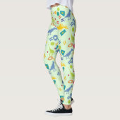Leggings Dinosaure motif Abstrait coloré (Gauche)