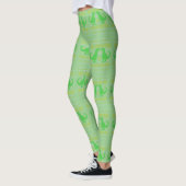 Leggings dinosaure vert hanoukka laide (Gauche)