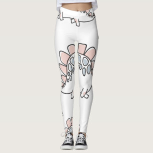 Leggings Dinosaures de Doodle : Amusant Dessiné À La Main.