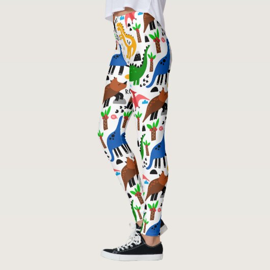 Leggings Dinosaures motif transparent (Gauche)