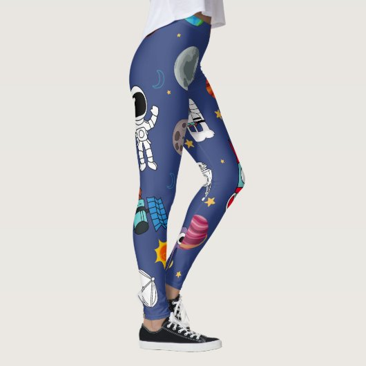 Leggings d'invasion d'espace couleur complète (Droite)
