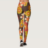 Leggings Disco 70s 60s Retro Flowers Pop Culture (Dos)