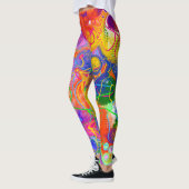 Leggings Disco Ball Electricity Fluid Art (Gauche)
