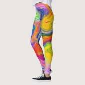Leggings Disco Ball Electricity Marble Fluid Art (Gauche)