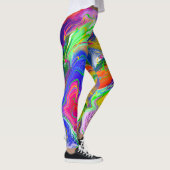 Leggings Disco Ball Electricity Marble Fluid Art (Droite)