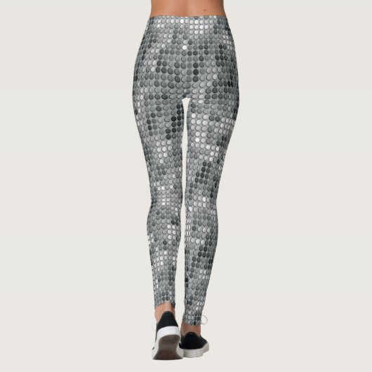 Leggings Disco Dots Argent (Dos)