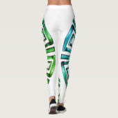 Leggings Disque grec rétro en pierre (Dos)