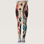 Leggings Disques abstraits (Devant)