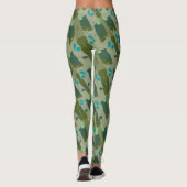 Leggings Diverse green colors background (Dos)