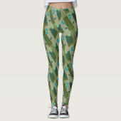 Leggings Diverse green colors background (Devant)