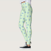 Leggings Diverses formes Flocon de neige vert Pastel vert p (Gauche)
