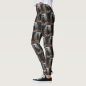 Leggings Doberman Citrouille Halloween effroi (Gauche)