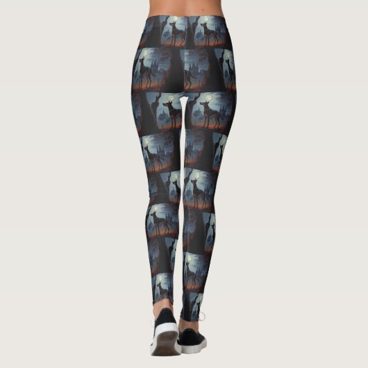Leggings Doberman Halloween effraie (Dos)