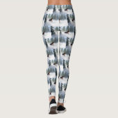 Leggings Doberman Pinscher neige de Noël hiver (Dos)