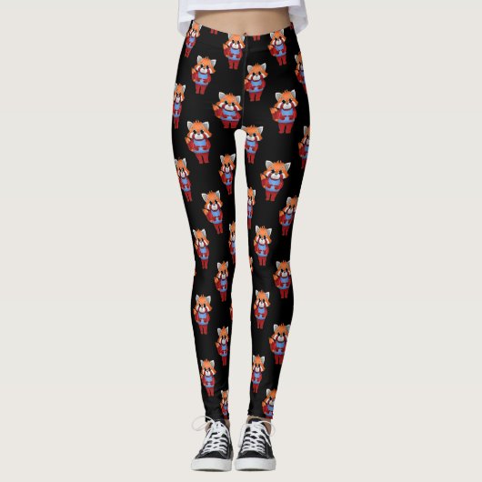 Leggings Doigts rouges Panda Shy (Devant)