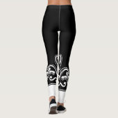 Leggings Dolce baroque - Elégance noir & blanc (Dos)