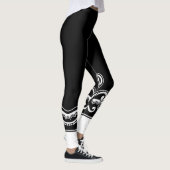 Leggings Dolce baroque - Elégance noir & blanc (Droite)