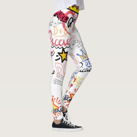 Leggings Dolce Gabbana Nouvelle saison Design de typographi (Droite)