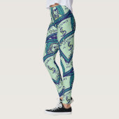 Leggings Dollar Billets : Motif d'argent transparent (Gauche)
