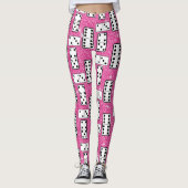 Leggings Domino Pieces Dominoes Parties scintillant de jeu (Devant)
