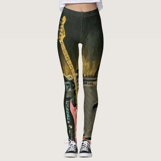 Leggings Don de guitare acoustique (Devant)