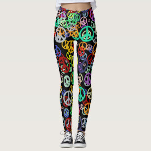 Leggings Donner à la paix une chance Colorée symbole de pai