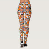 Leggings Donuts d'action de grâce et frites bleues de la ch (Dos)