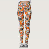 Leggings Donuts d'action de grâce et frites bleues de la ch (Devant)