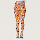 Leggings Donuts d'action de grâce et tranches d'orange de l (Devant)