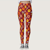 Leggings Donuts et café de l'automne citrouille Thanksgivin (Devant)